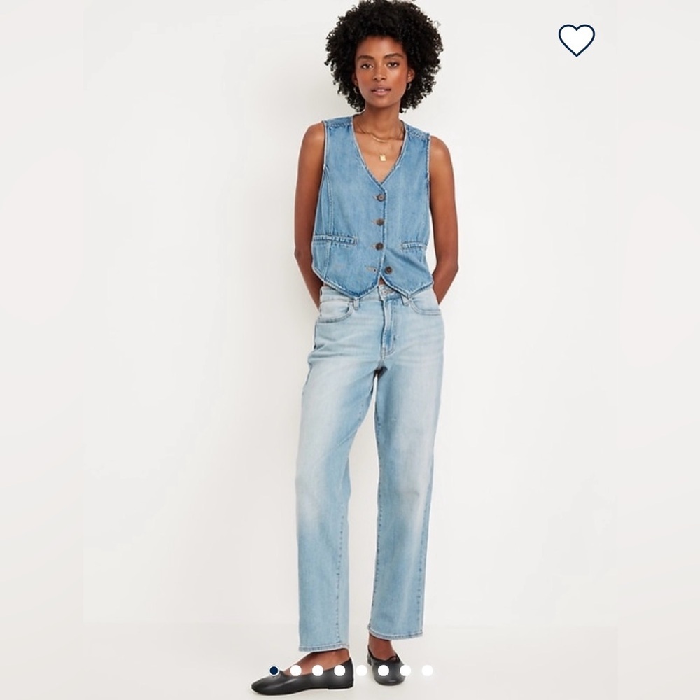 Old Navy Women’s High Rise Wow Loose, Light Wash, Sz.8